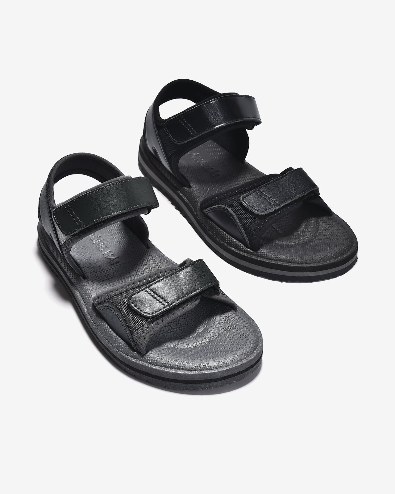 Sandals Nam Da Phối Vải Dệt-S3222Đen Color1