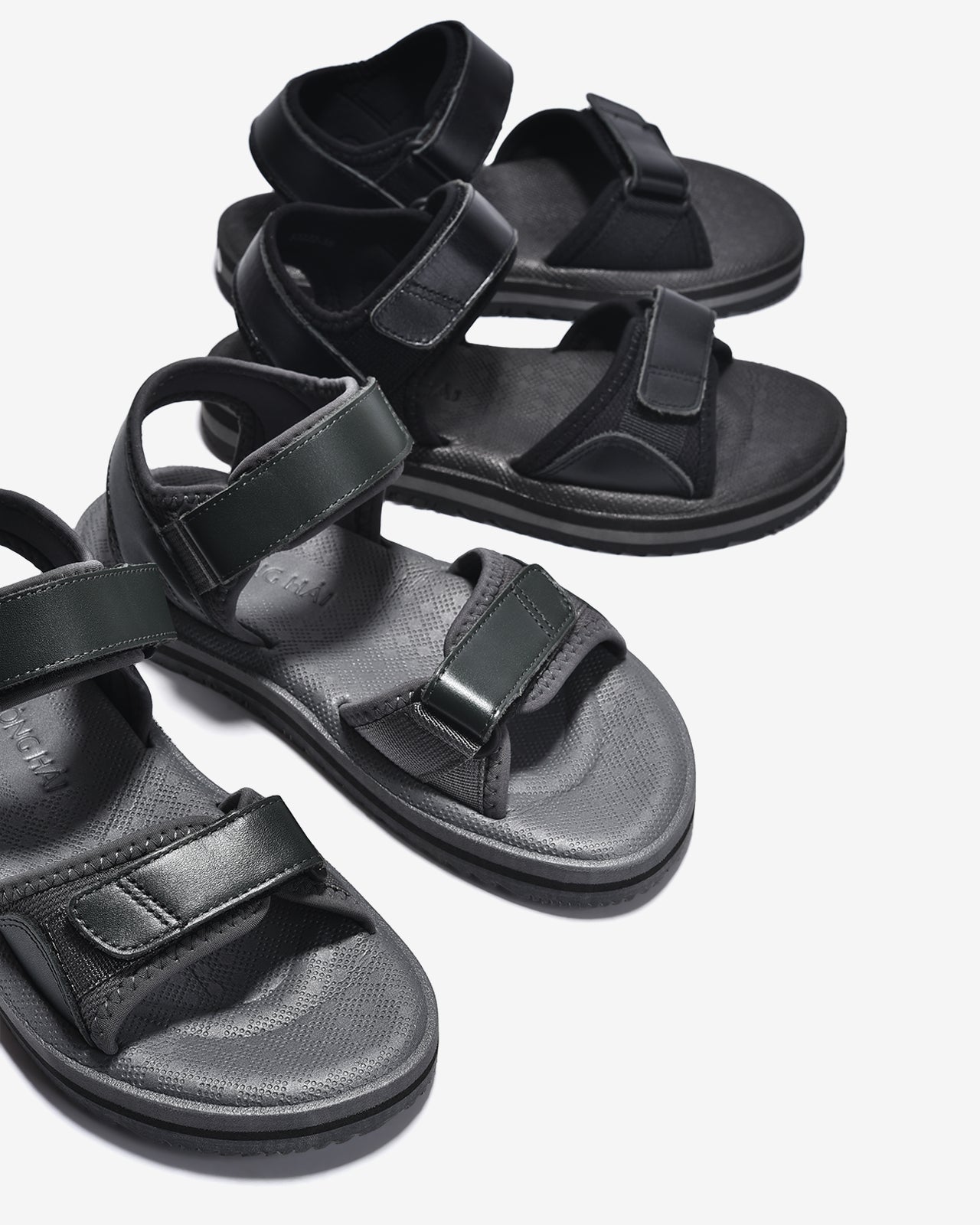 Sandals Nam Da Phối Vải Dệt-S3222Xám Color1
