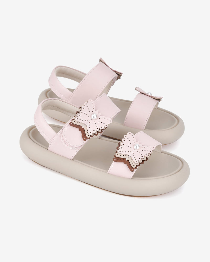 Giày Sandal Trẻ Em Zucia Quai Ngang Đính Bướm-STH70-Hồng Color1