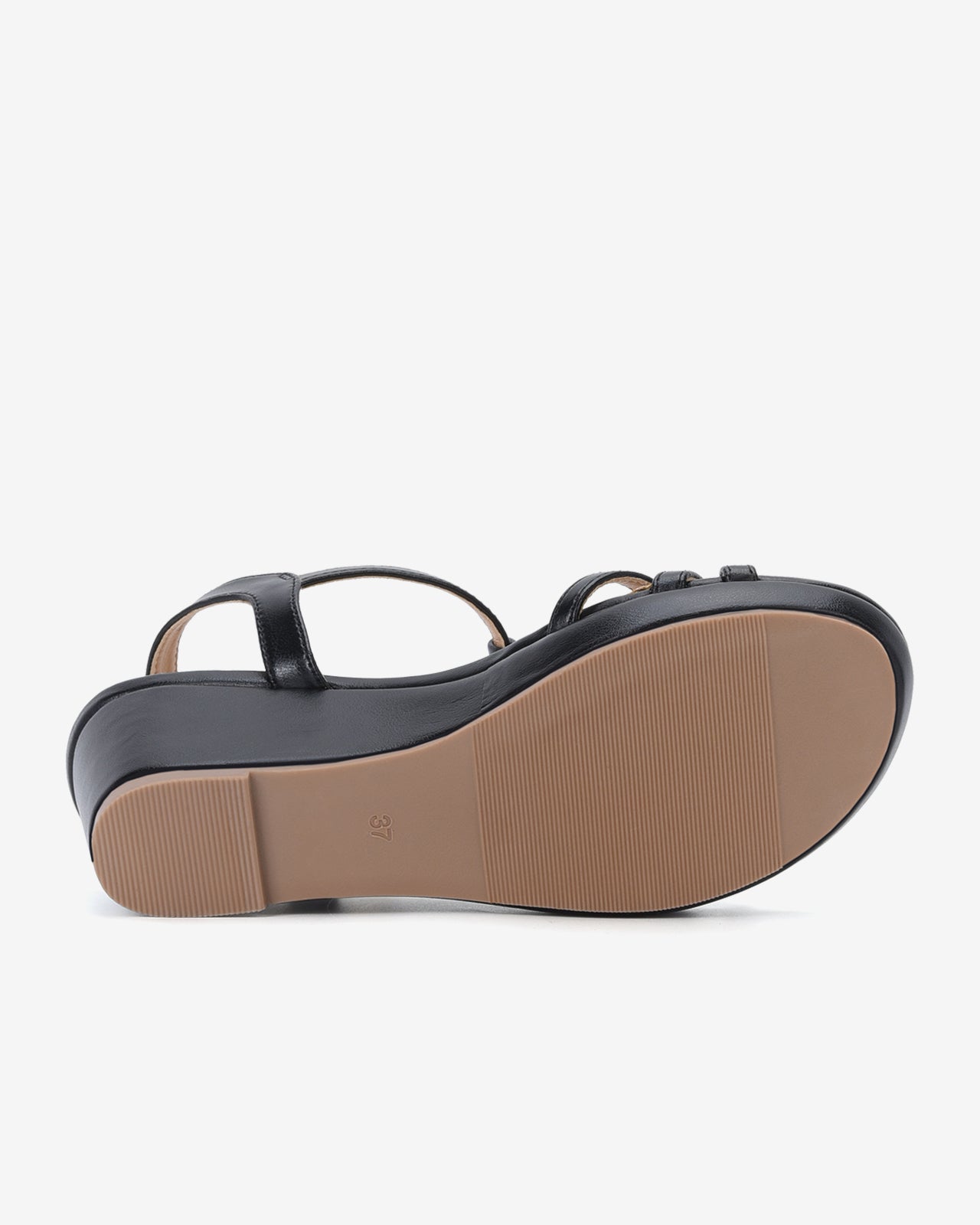 Sandals Xuồng T-Strap Thanh Lịch-S5717Đen Color2