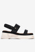 Sandal Xuồng Zucia Hai Quai Ngang Đính Logo-STH99-Đen Color1First