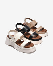 Sandal Xuồng Zucia Hai Quai Ngang Đính Logo-STH99Kem Color1