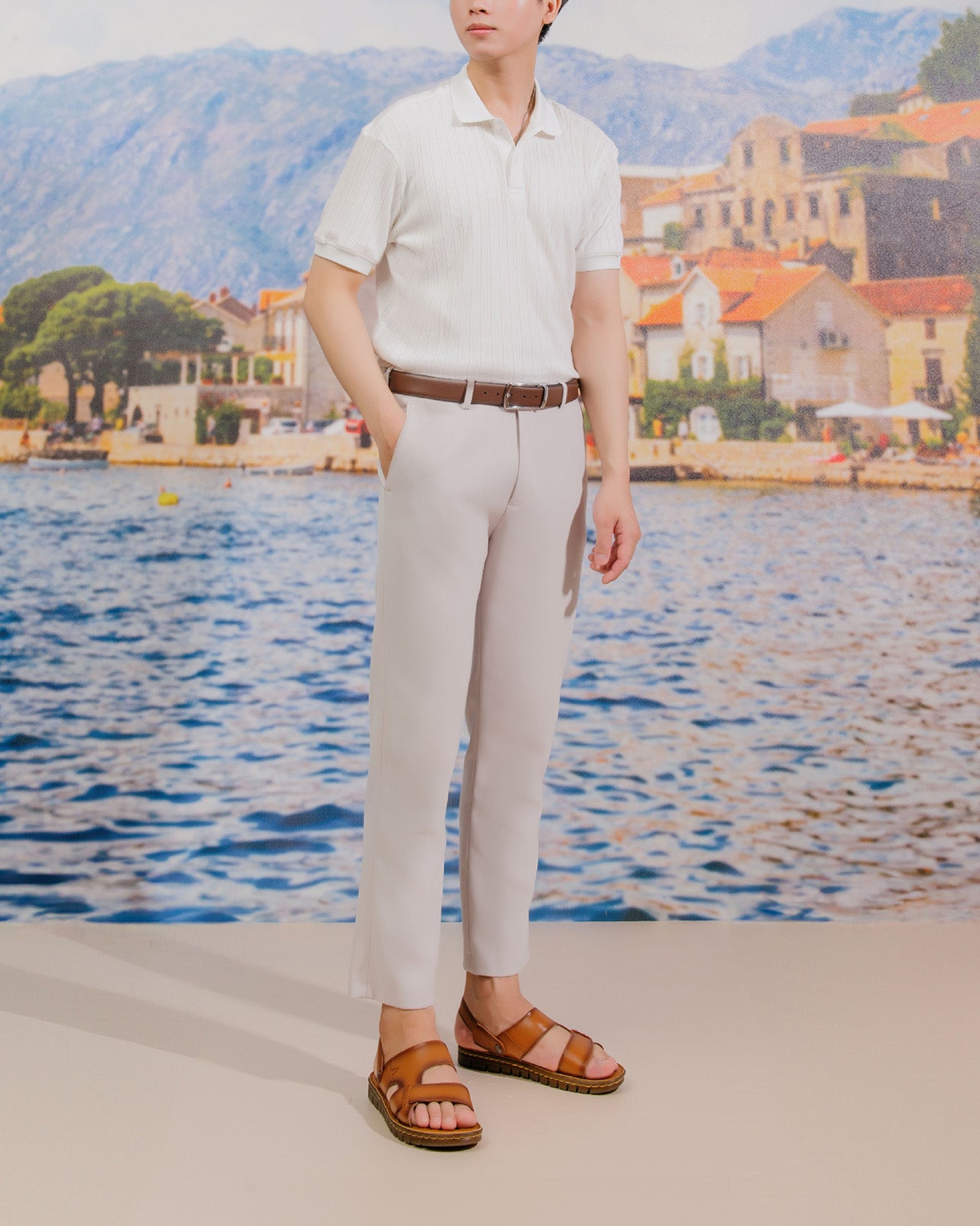 Giày Sandal Zuciani Viền Đế Nổi-SRD42-Nâu Color1
