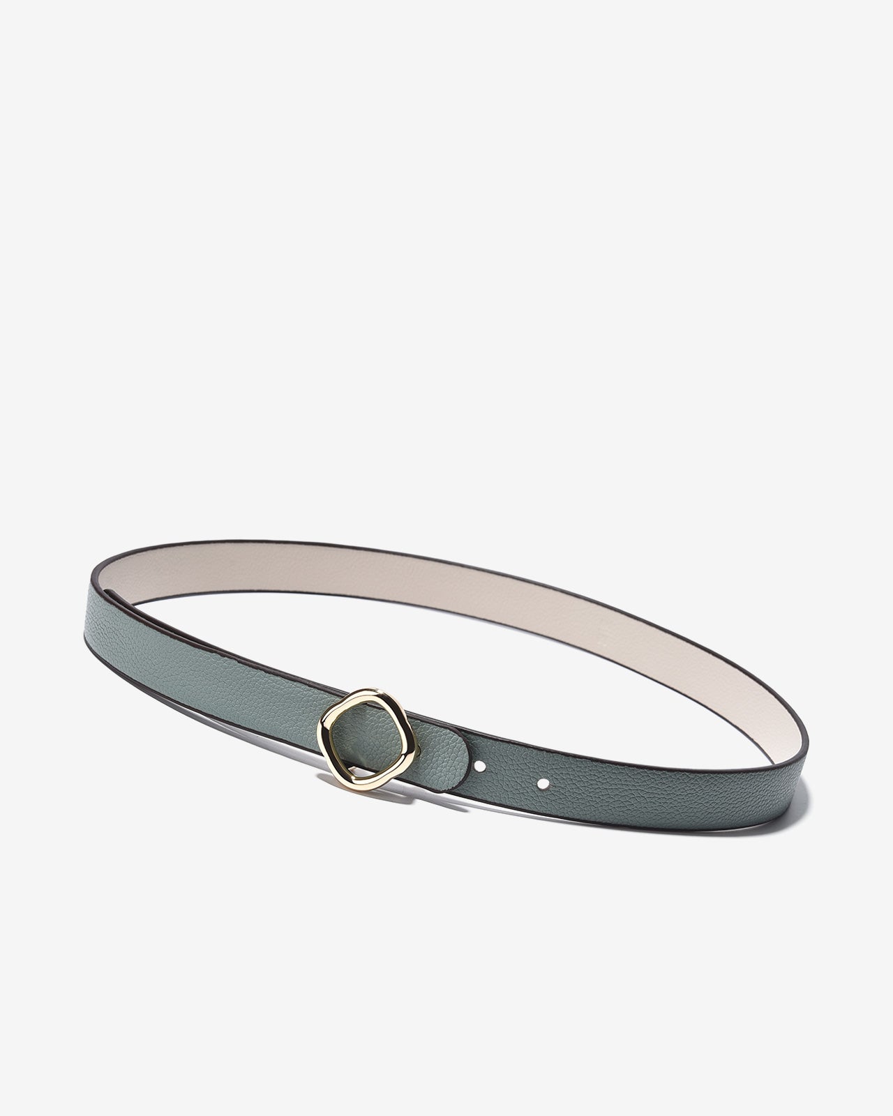 Nịt Da Nữ Đông Hải Khóa Mạ Vàng Cách Điệu-PH01-Xanh Lá Color1