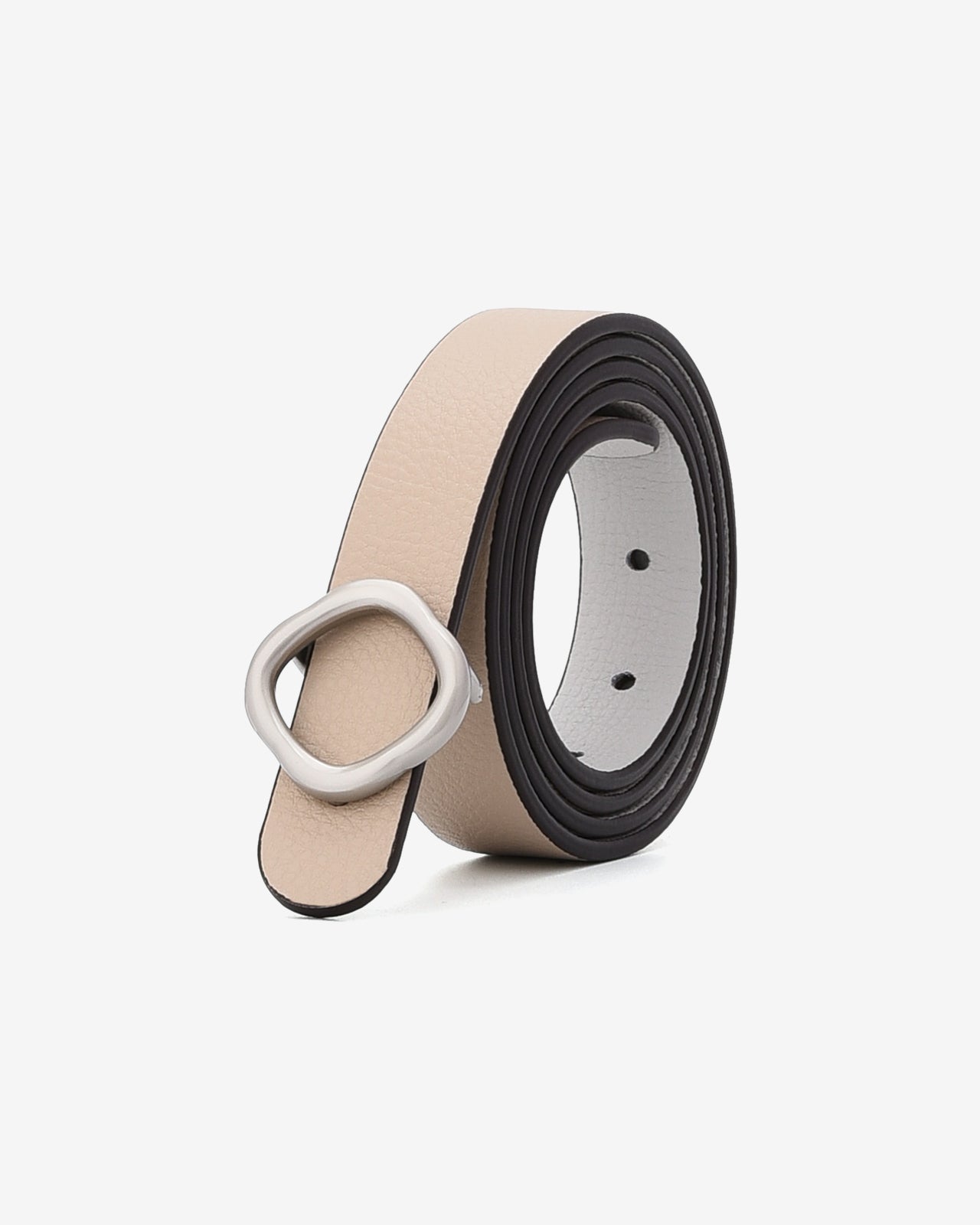Nịt Da Nữ Đông Hải Khóa Mạ Vàng Cách Điệu-PH01Kem Color4