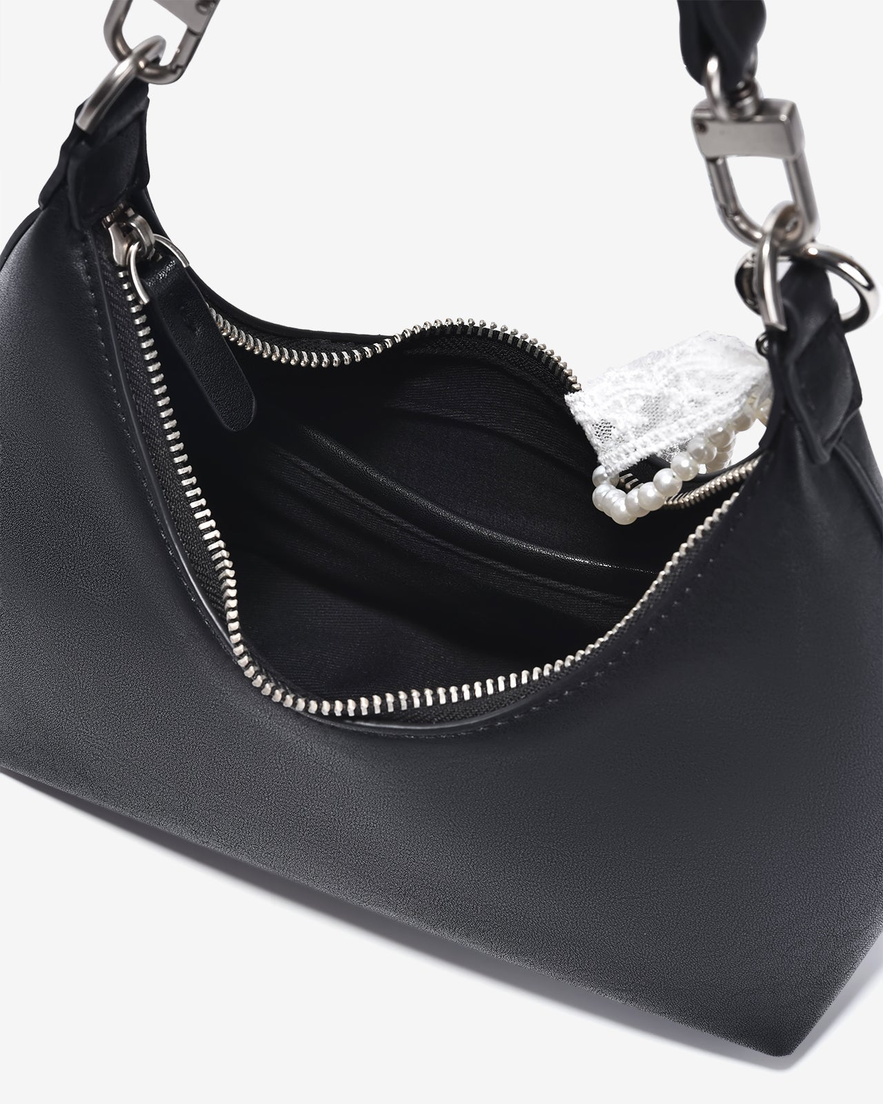 Túi Xách Tay Đeo Vai Bán Nguyệt Zucia The Eleve NY4-TY04Đen Color1