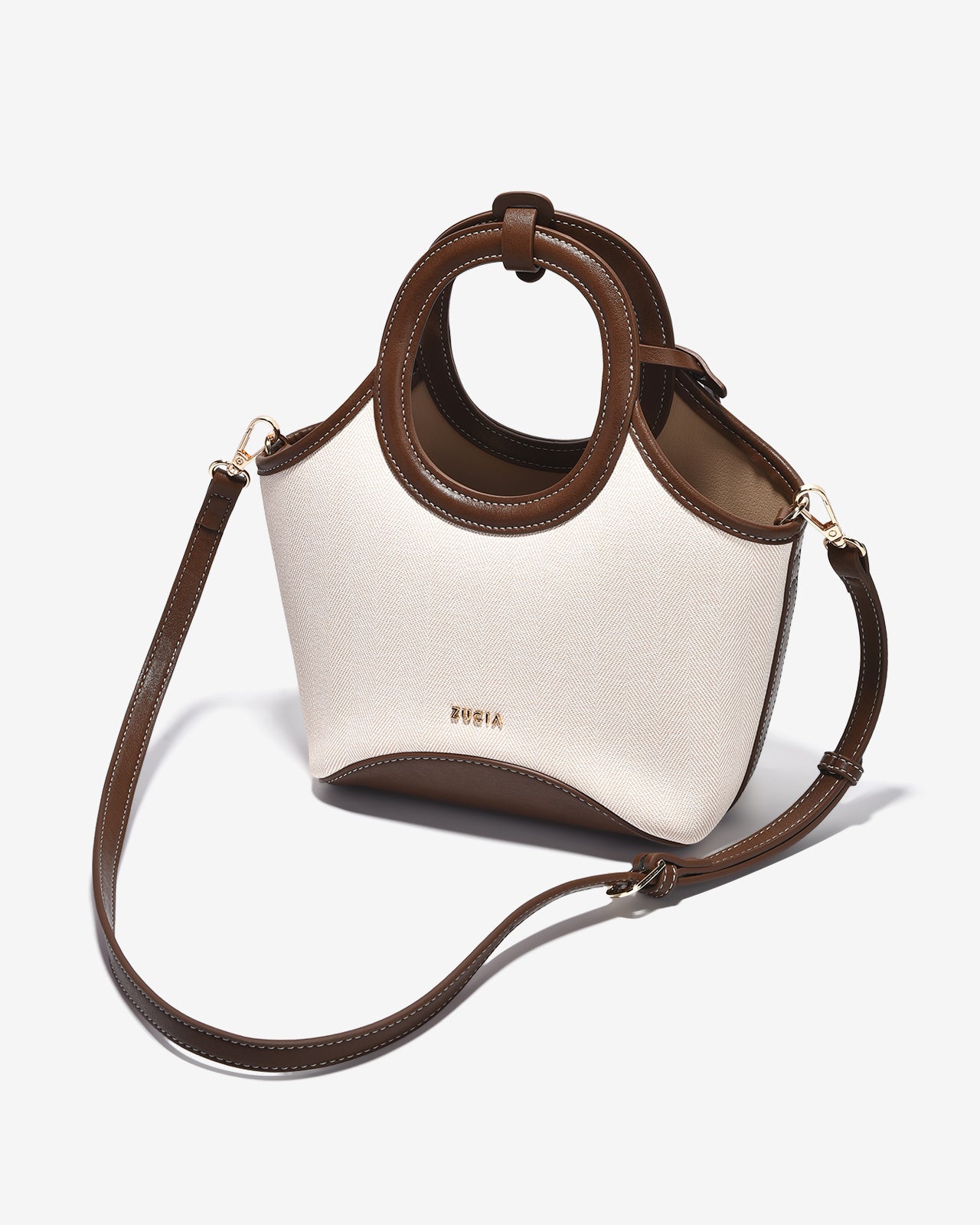 Túi Xách Tay Nữ Zucia L'amant N07-JC26Nâu Color1