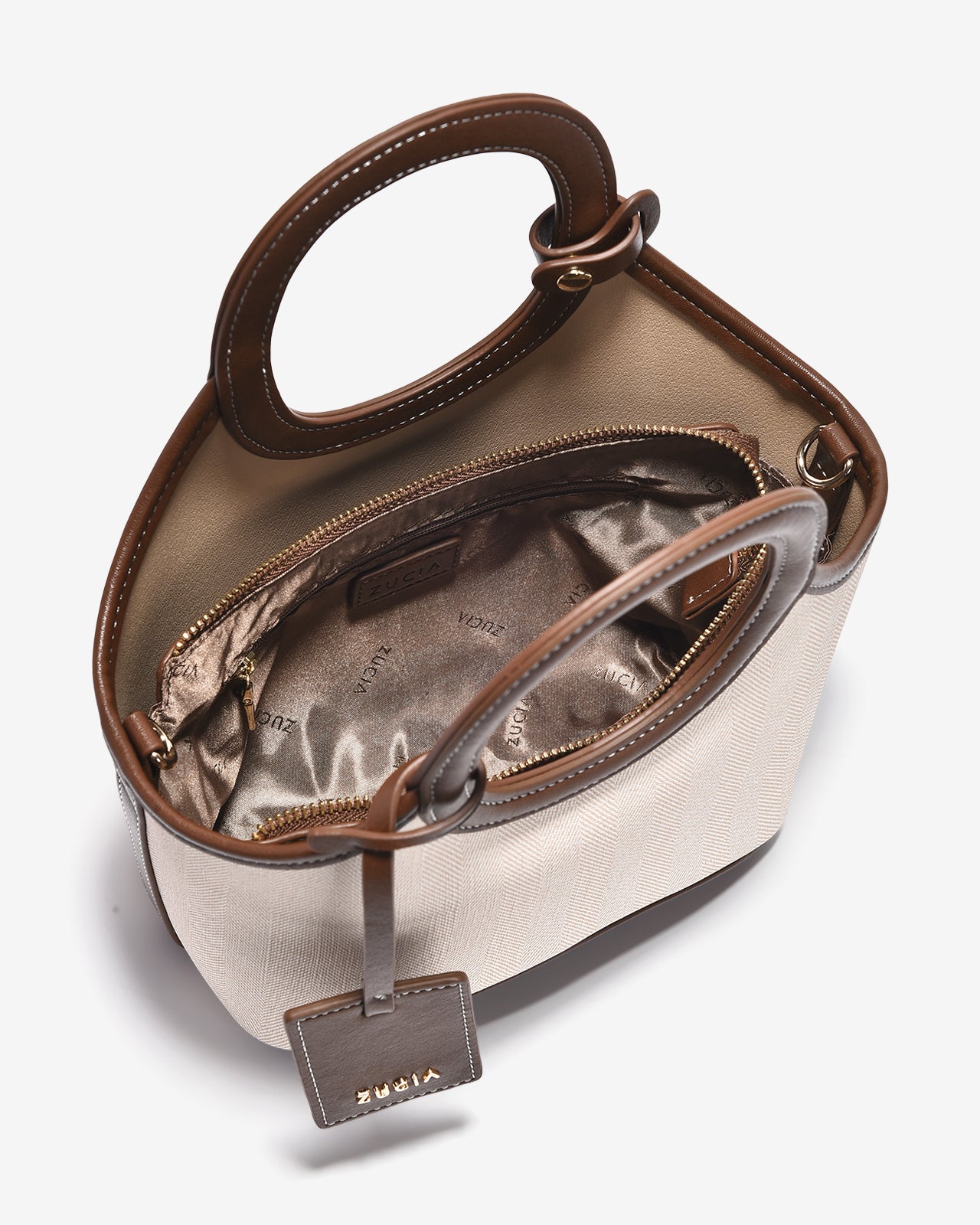 Túi Xách Tay Nữ Zucia L'amant N07-JC26Nâu Color1
