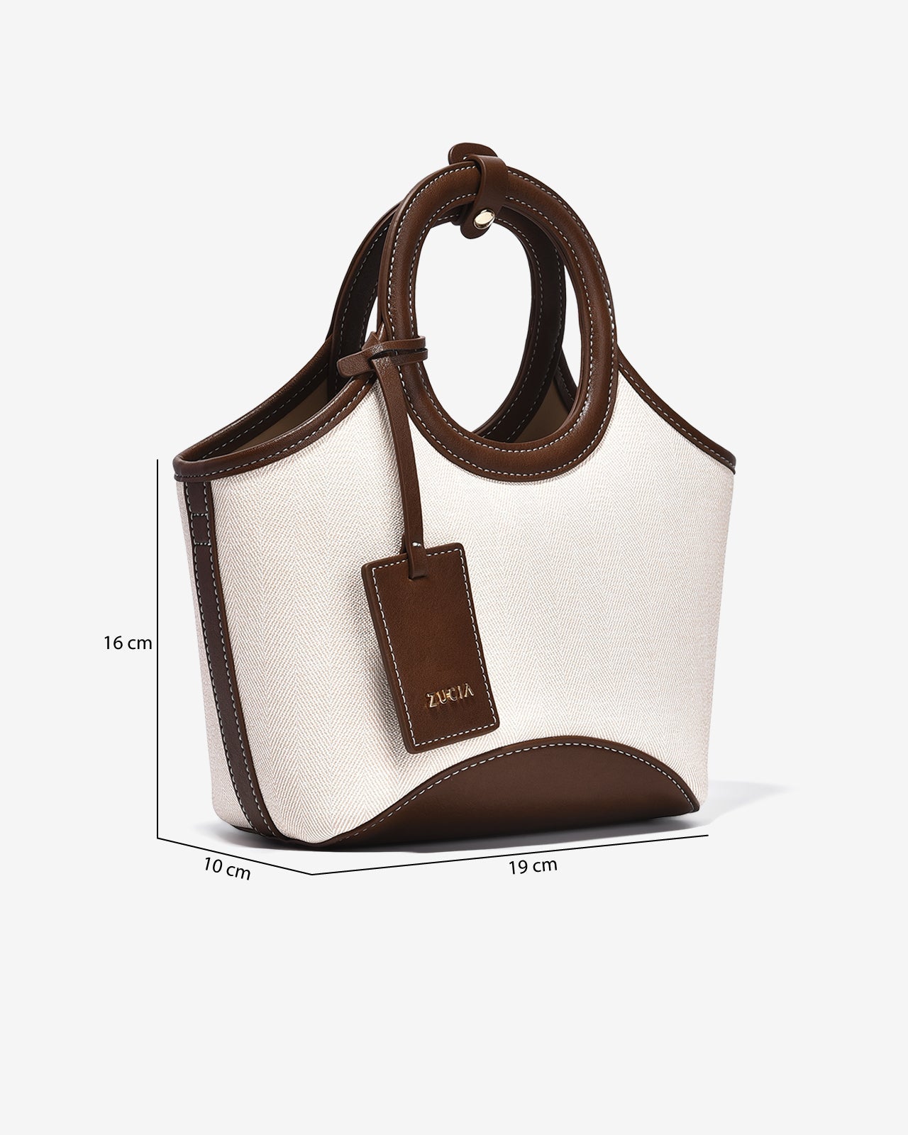 Túi Xách Tay Nữ Zucia L'amant N07-JC26Nâu Color1