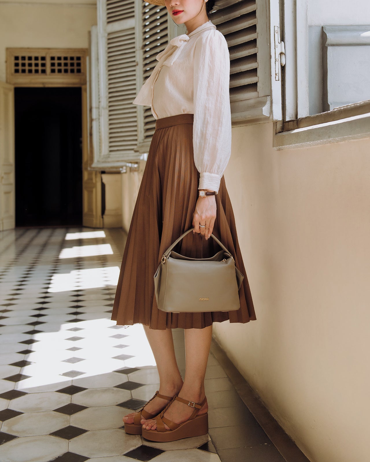 Túi Xách Tay Zuciani Timeless Allure N.07-CVO7Xám Color1