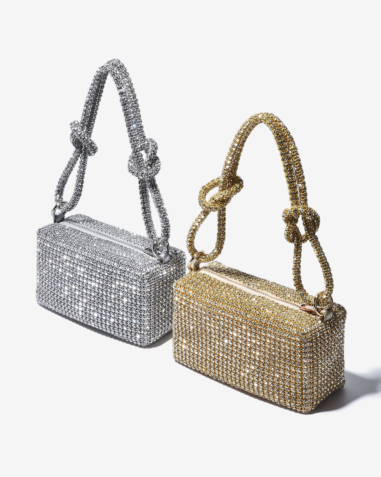 Túi Đeo Vai Đi Tiệc Quai Xoắn Đính Đá Zucia The Luminara N07-JS07-Vàng Color1