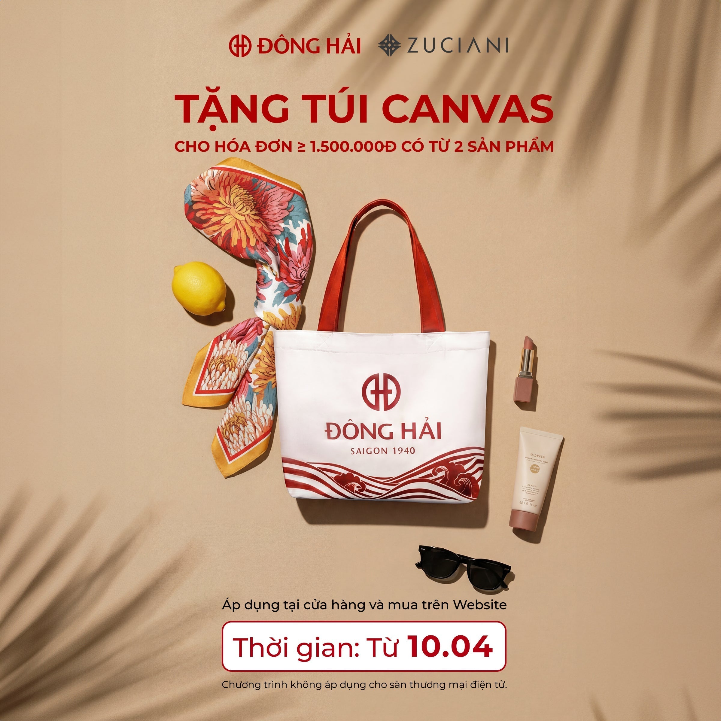 TẶNG TÚI CANVAS TIỆN DỤNG KHI MUA SẮM TẠI ĐÔNG HẢI