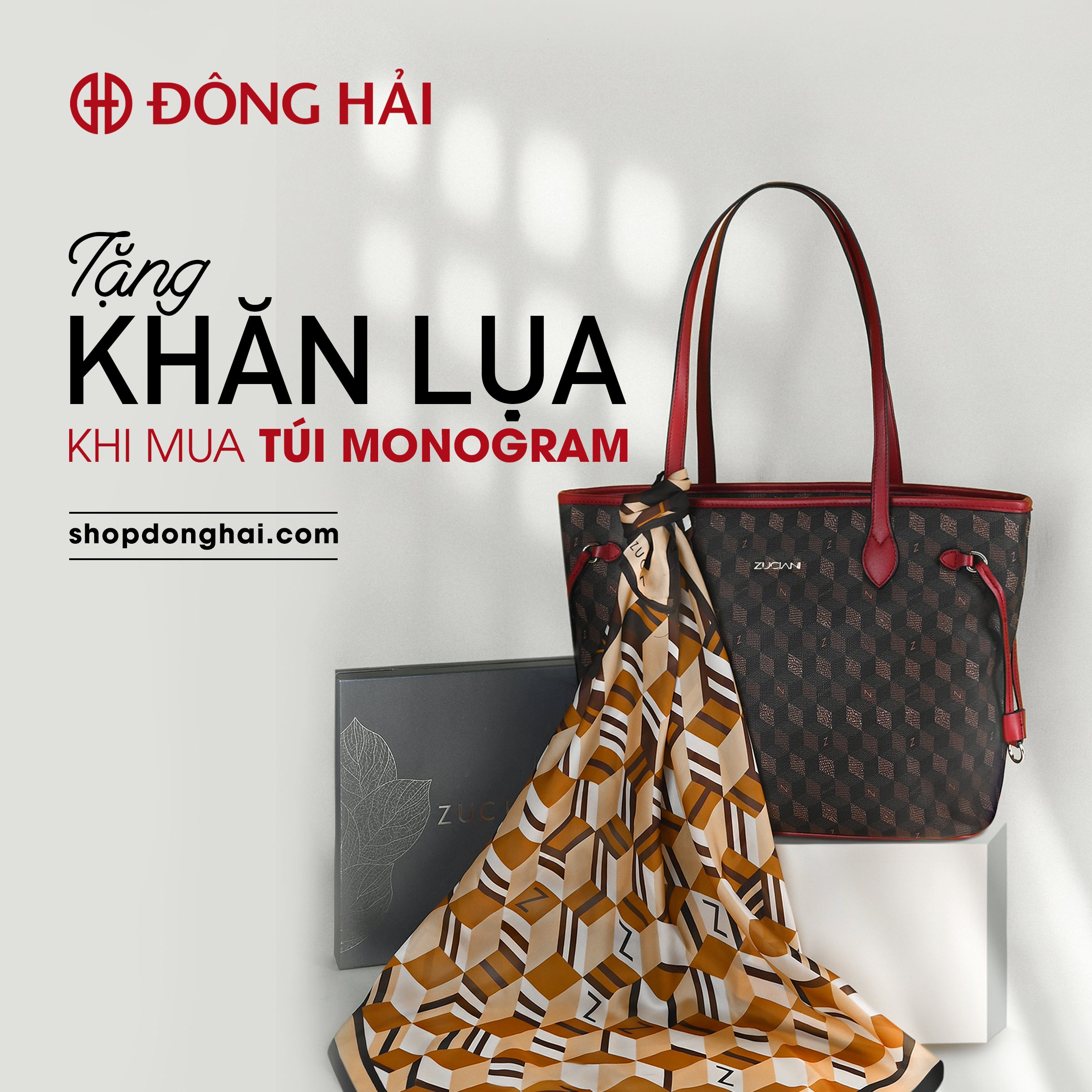 Quà Tặng Khăn Lụa Khi Mua Túi Mono Glamour