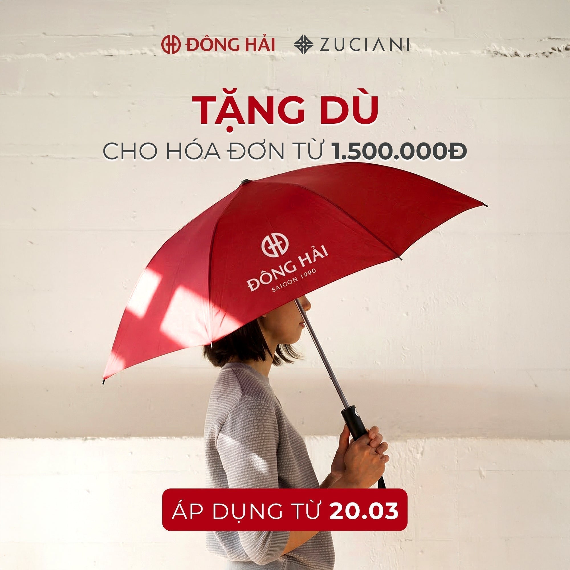 QUÀ TẶNG DÙ CẦM TAY TIỆN DỤNG KHI MUA SẮM TẠI ĐÔNG HẢI