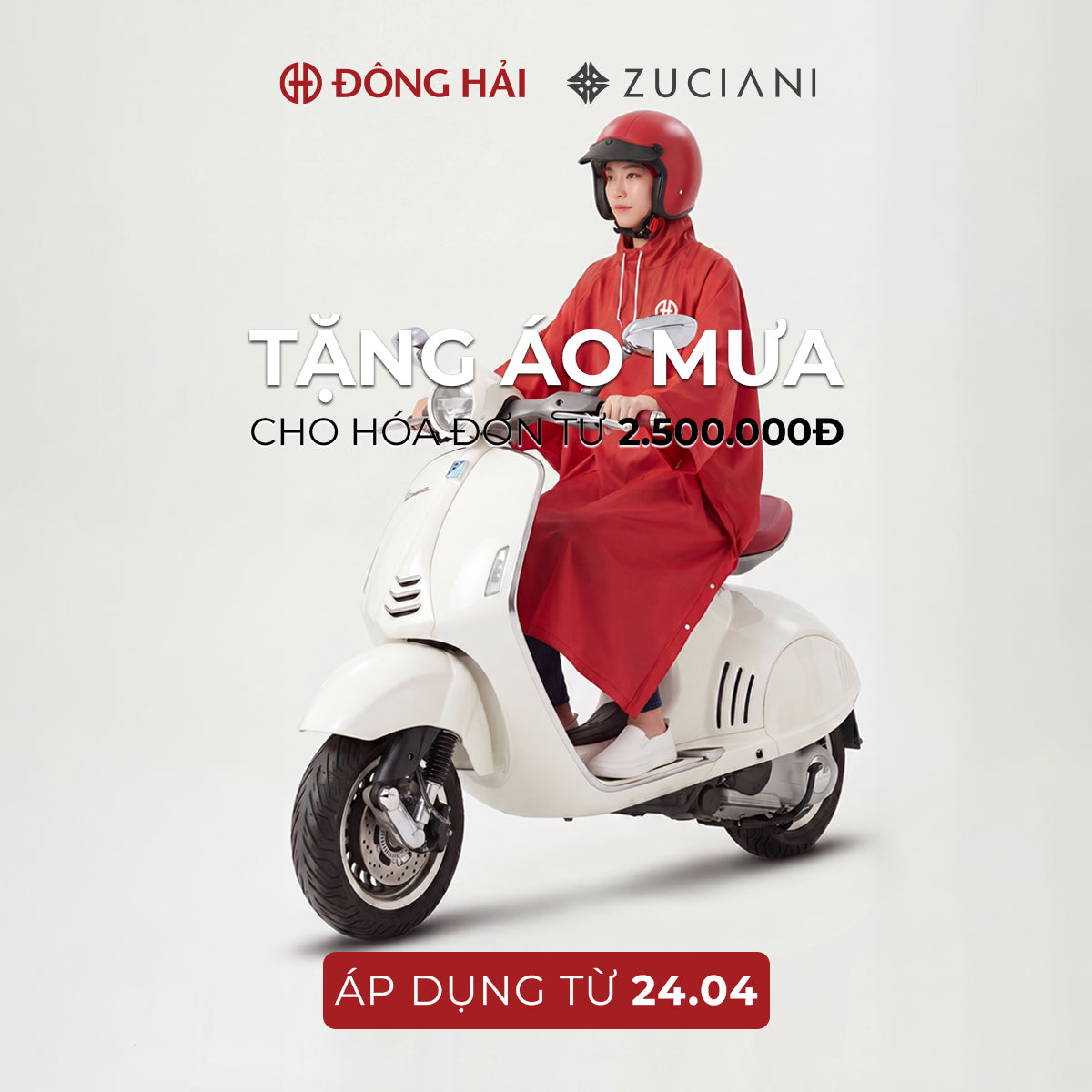 TẶNG ÁO MƯA CAO CẤP CHO HÓA ĐƠN TỪ 2.500.000VNĐ