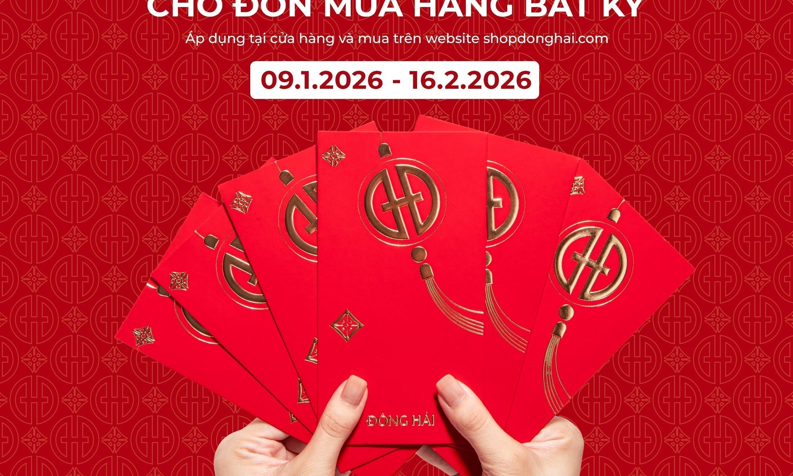 QUÀ TẶNG BAO LÌ XÌ CHO MỌI ĐƠN HÀNG KHI MUA SẮM TẠI ĐÔNG HẢI