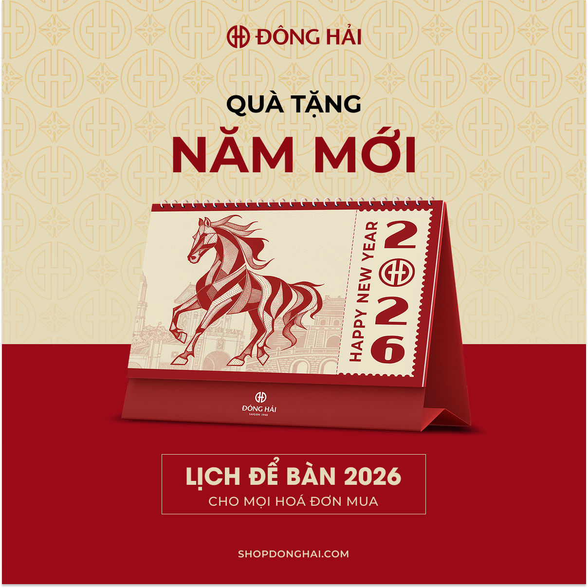 TẶNG LỊCH ĐỂ BÀN KHI MUA SẮM TẠI ĐÔNG HẢI