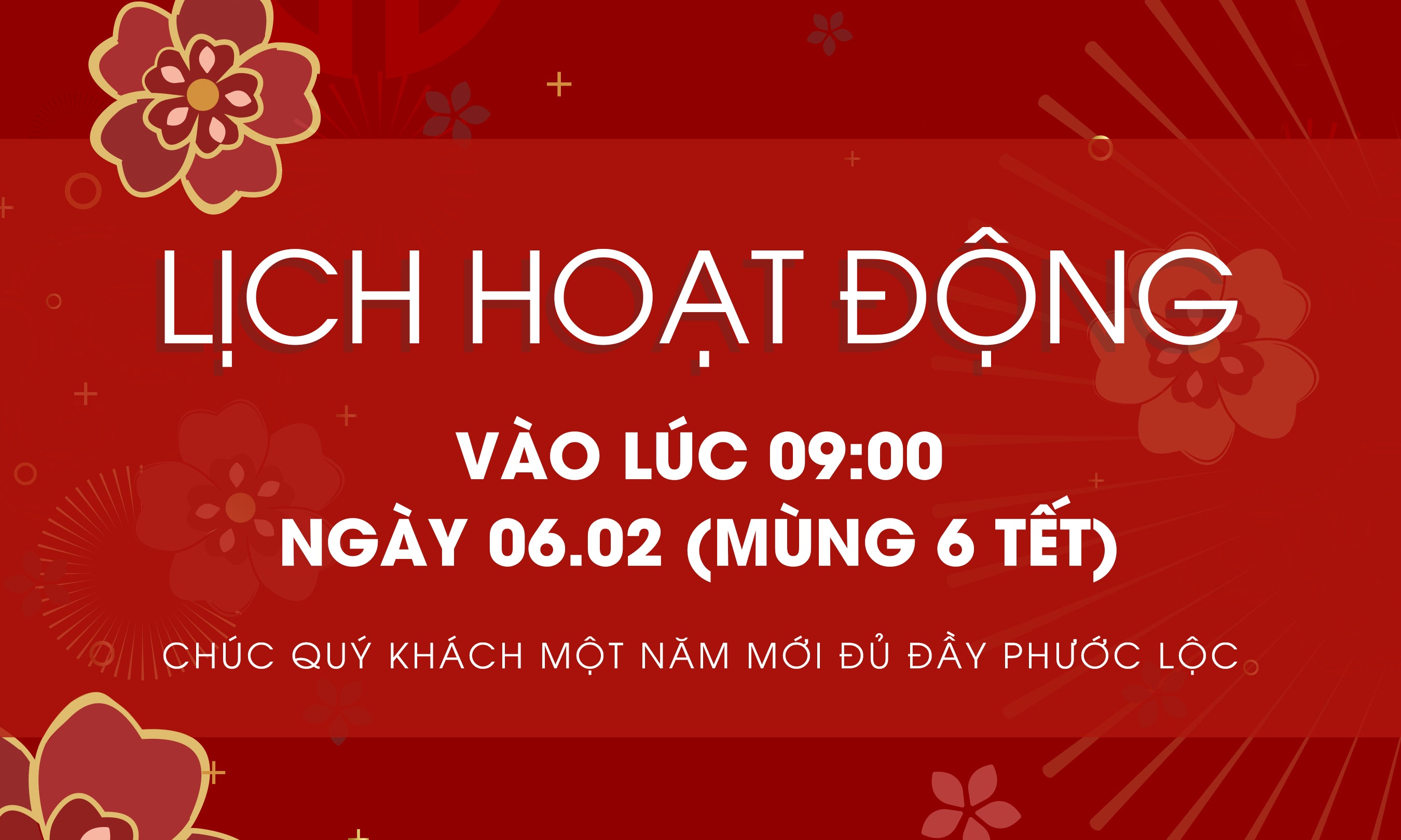 Lịch Hoạt Động Sau Tết Nguyên Đán Của Cửa Hàng Đông Hải