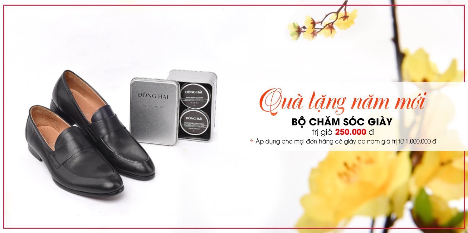 Bộ quà tặng chăm sóc giày da nam Đông Hải 