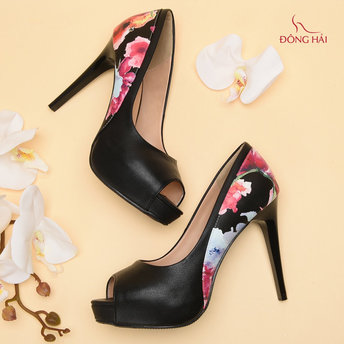 Giày Cao Gót Nữ Đông Hải G81A7 Đen