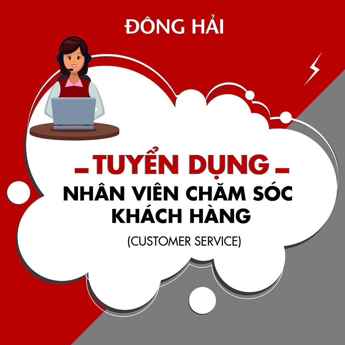 ĐÔNG HẢI - TUYỂN DỤNG VỊ TRÍ NHÂN VIÊN CHĂM SÓC KHÁCH HÀNG