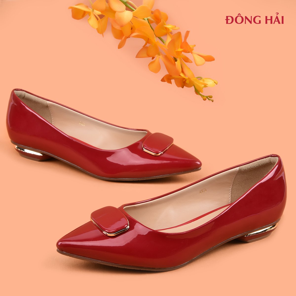 Giày búp bê nữ Đông Hải G81C4 Đỏ