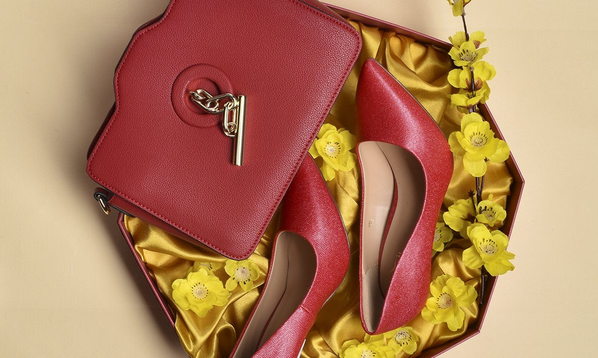 Giày cao gót nữ đế nhọn Đông Hải G81C2 Đỏ