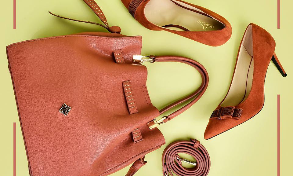 Giày và túi xách Đông Hải màu Cam