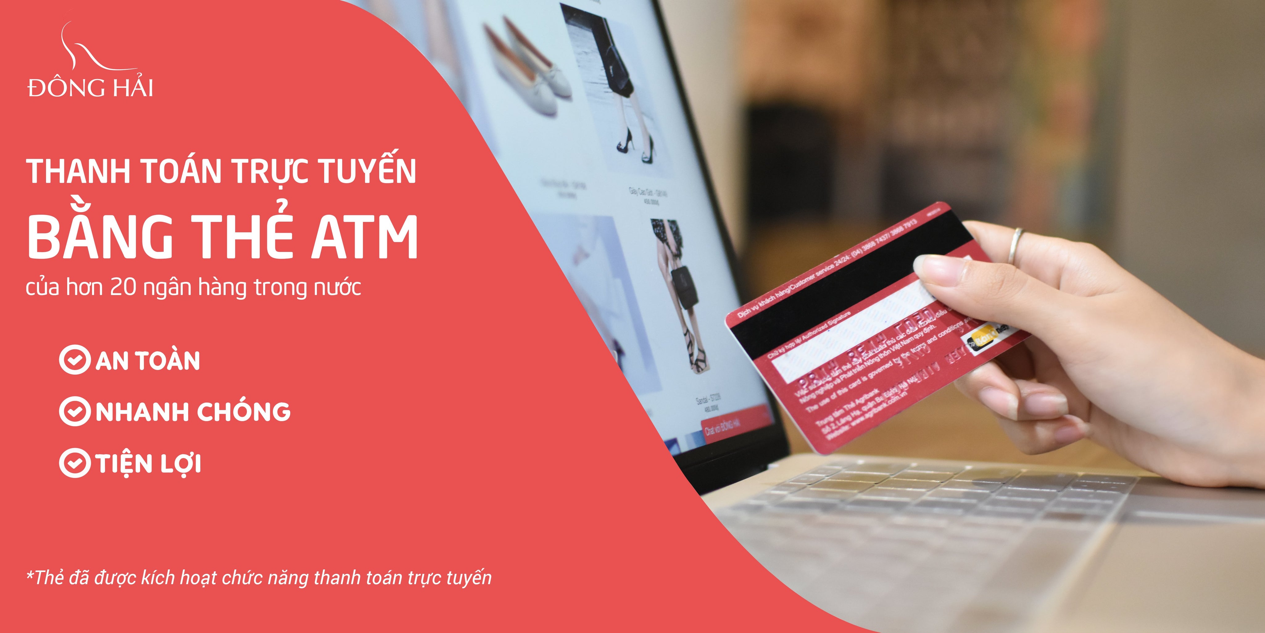 giày Đông Hải thanh toán online bằng thẻ ATM