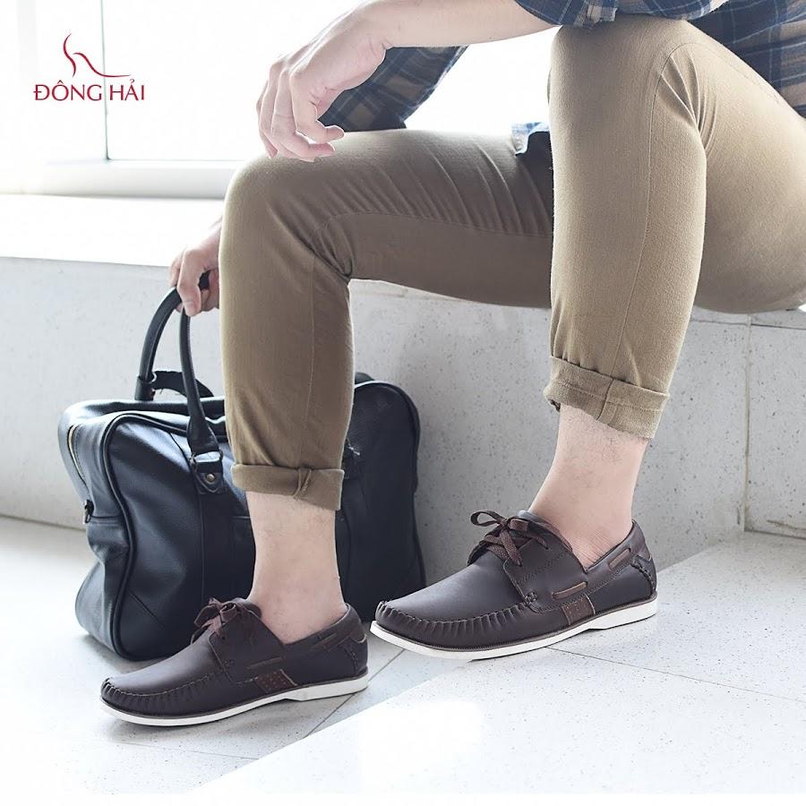 Giày Lười Nam Đông Hải G0305 Nâu