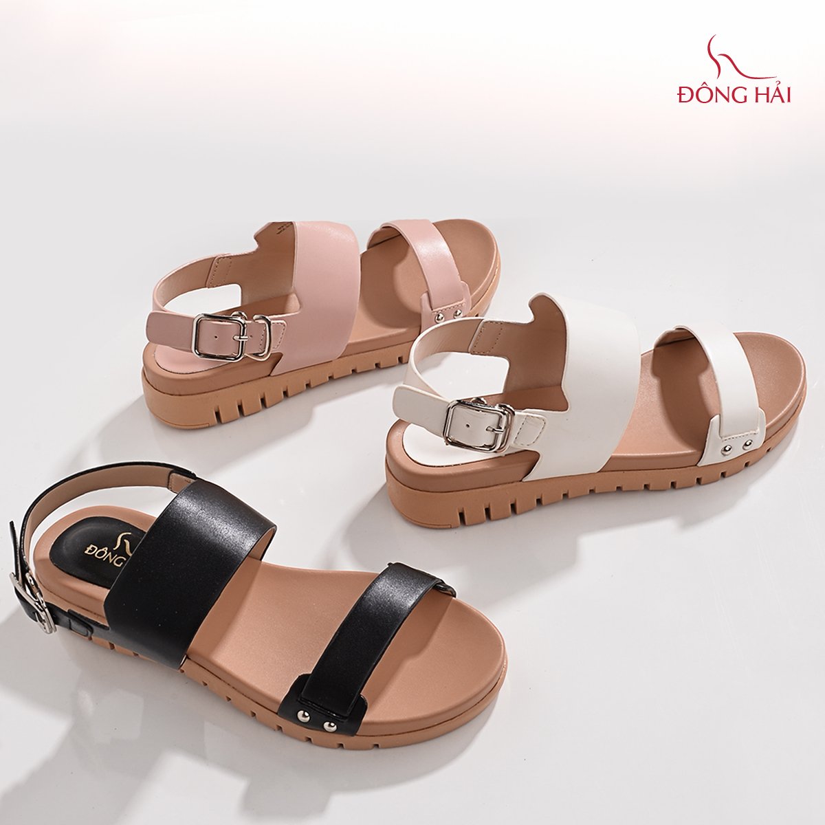 Giày sandal nữ đế bằng S85F3