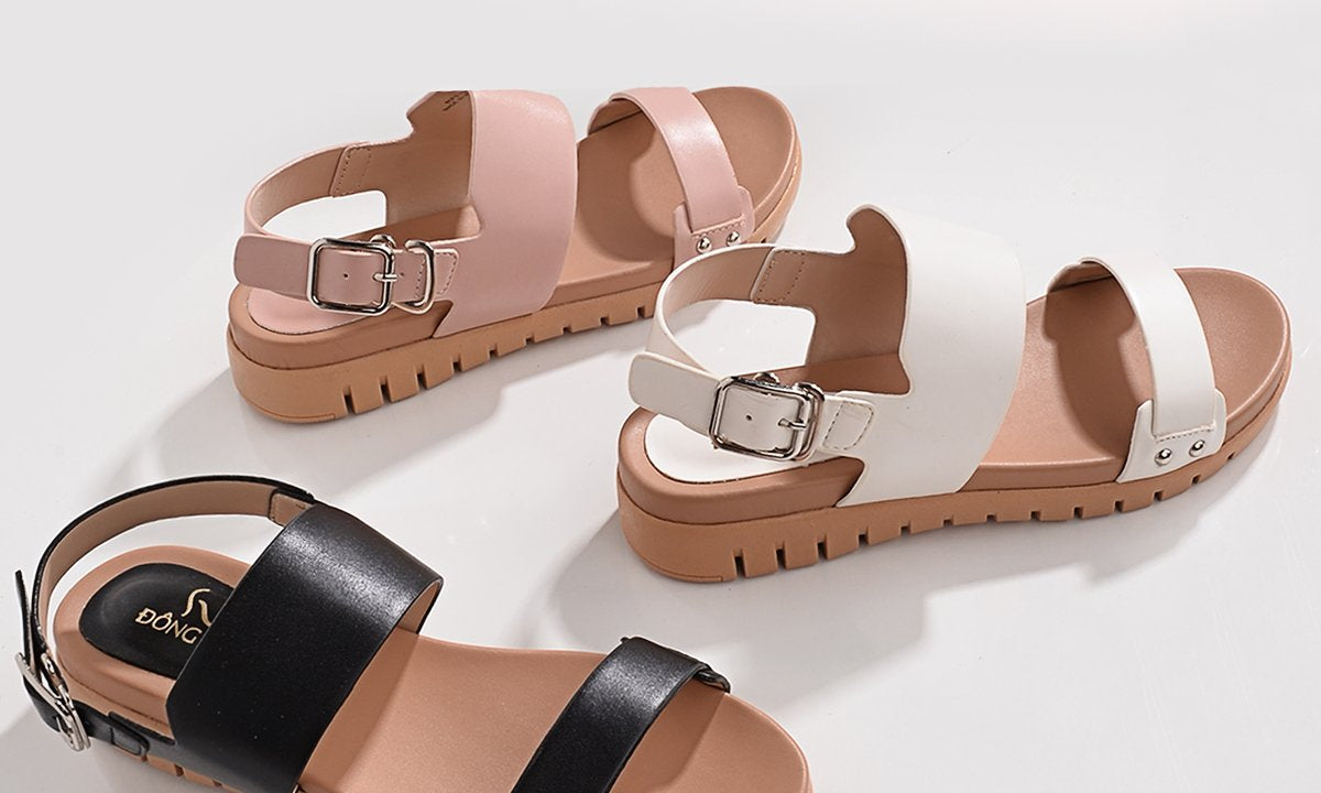 Giày sandal nữ đế bằng S85F3