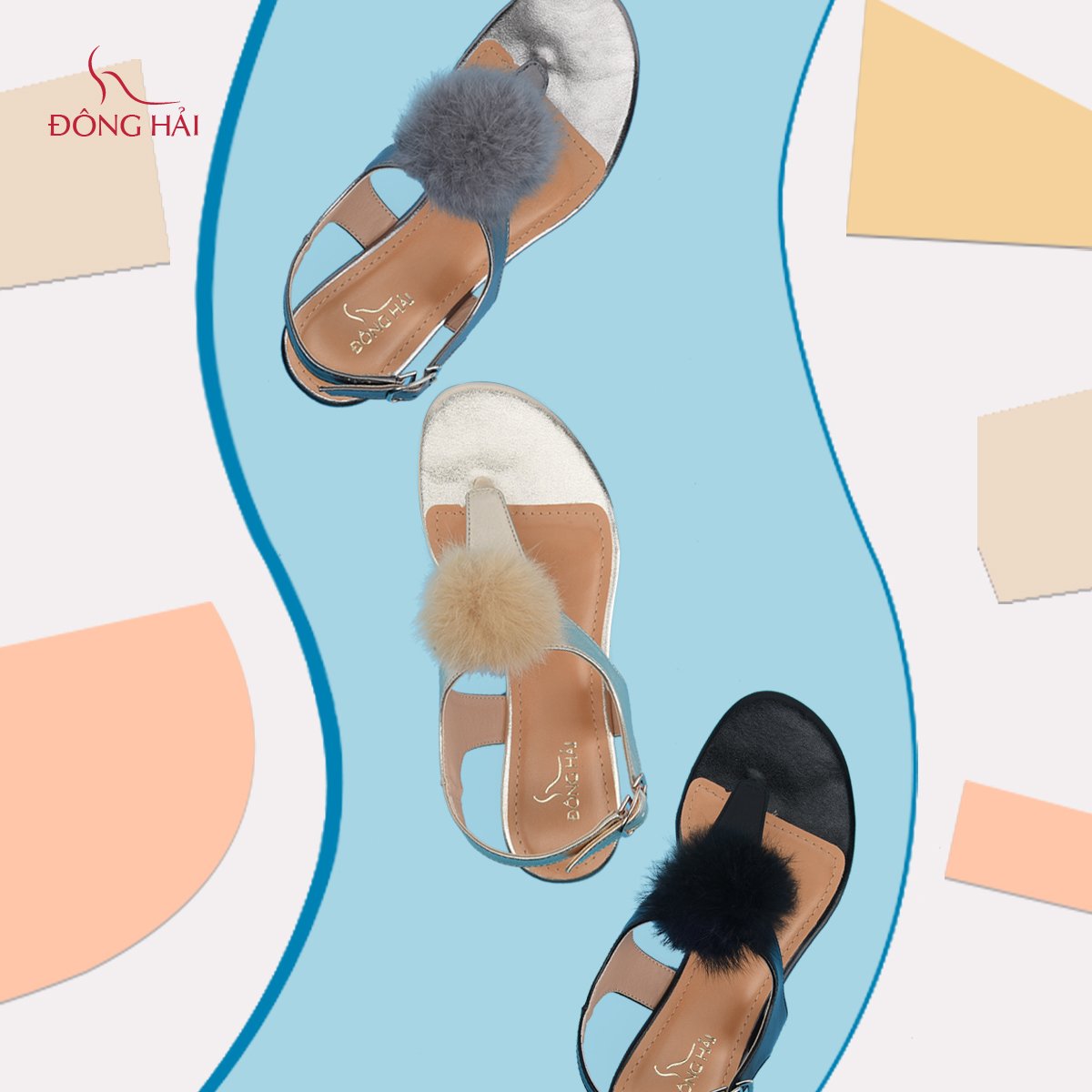 Giày sandal nữ kẹp Đông Hải S85G1