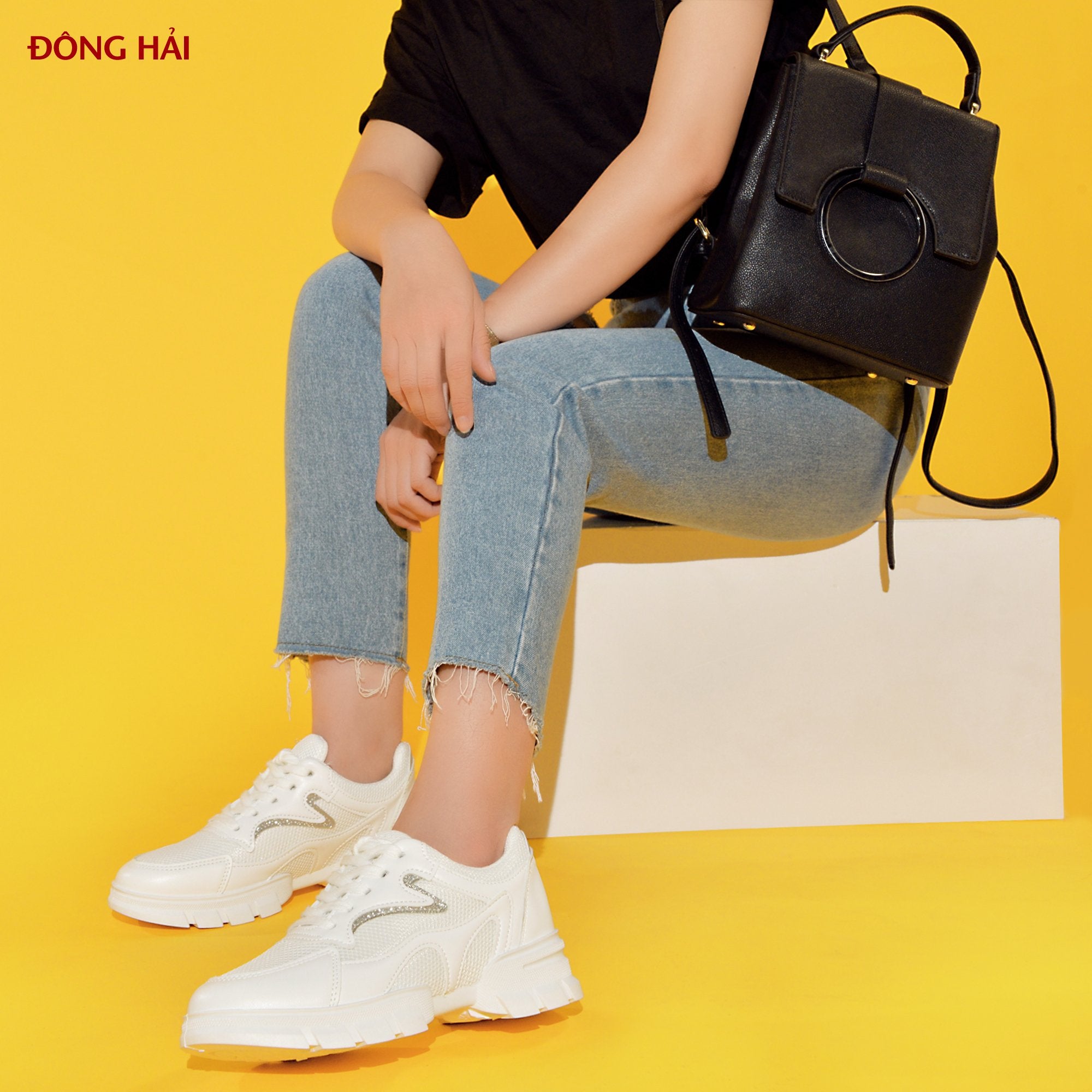 Giày Sneaker Nữ Đông Hải GQ6631 Trắng