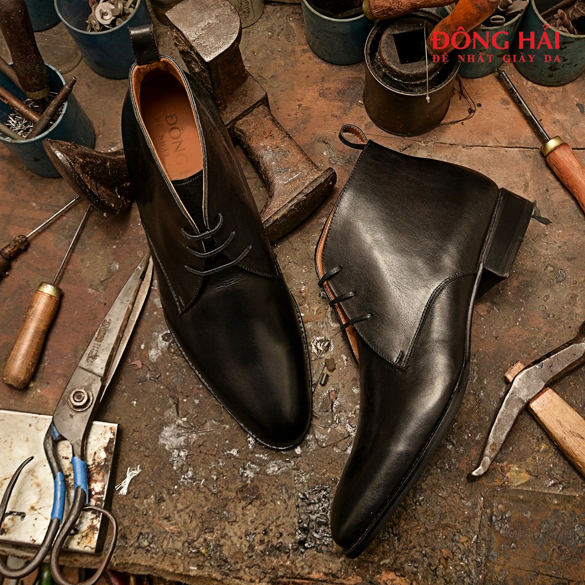 Giày Boot Nam Đông Hải G0704 Đen