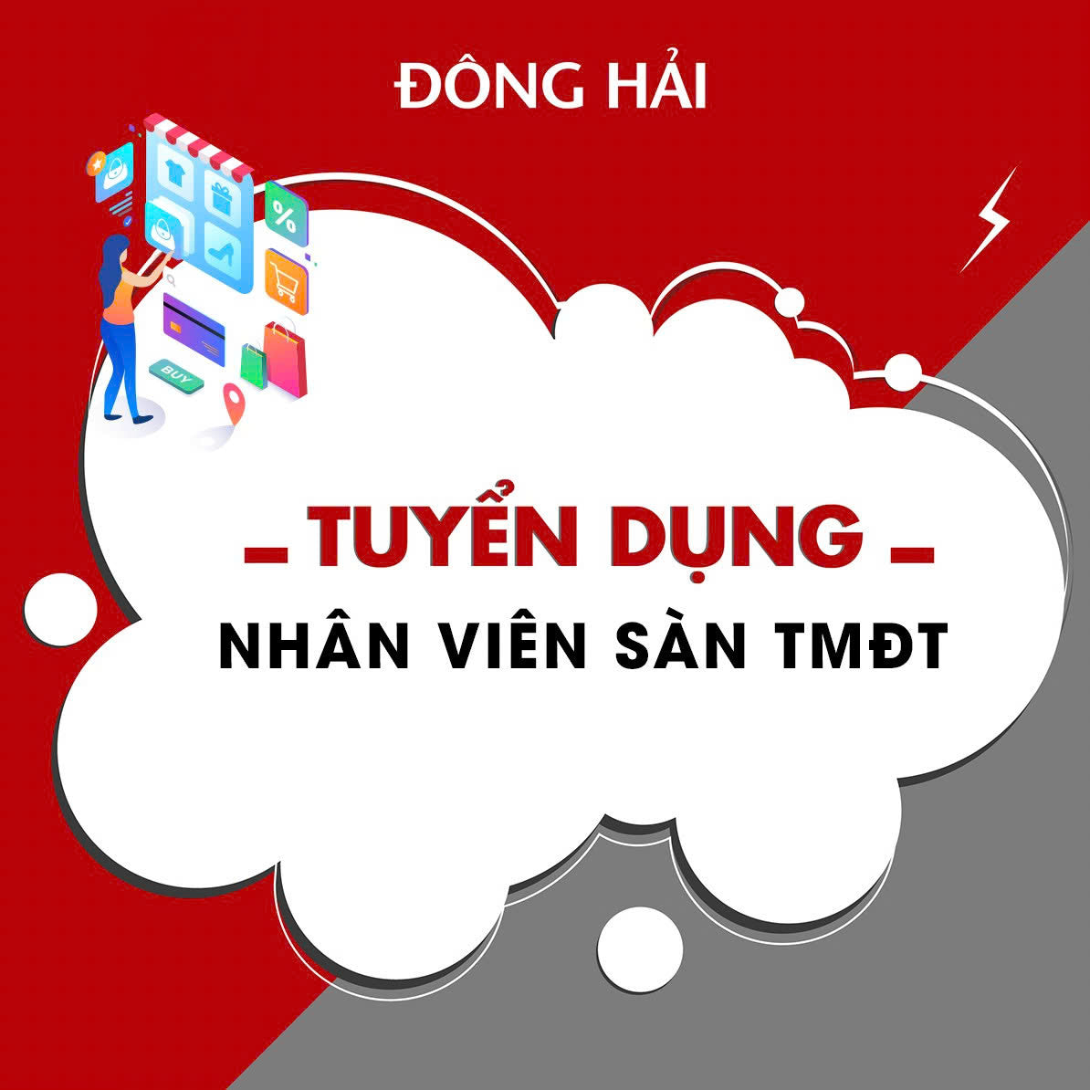 ĐÔNG HẢI TUYỂN DỤNG: NHÂN VIÊN SÀN TMĐT