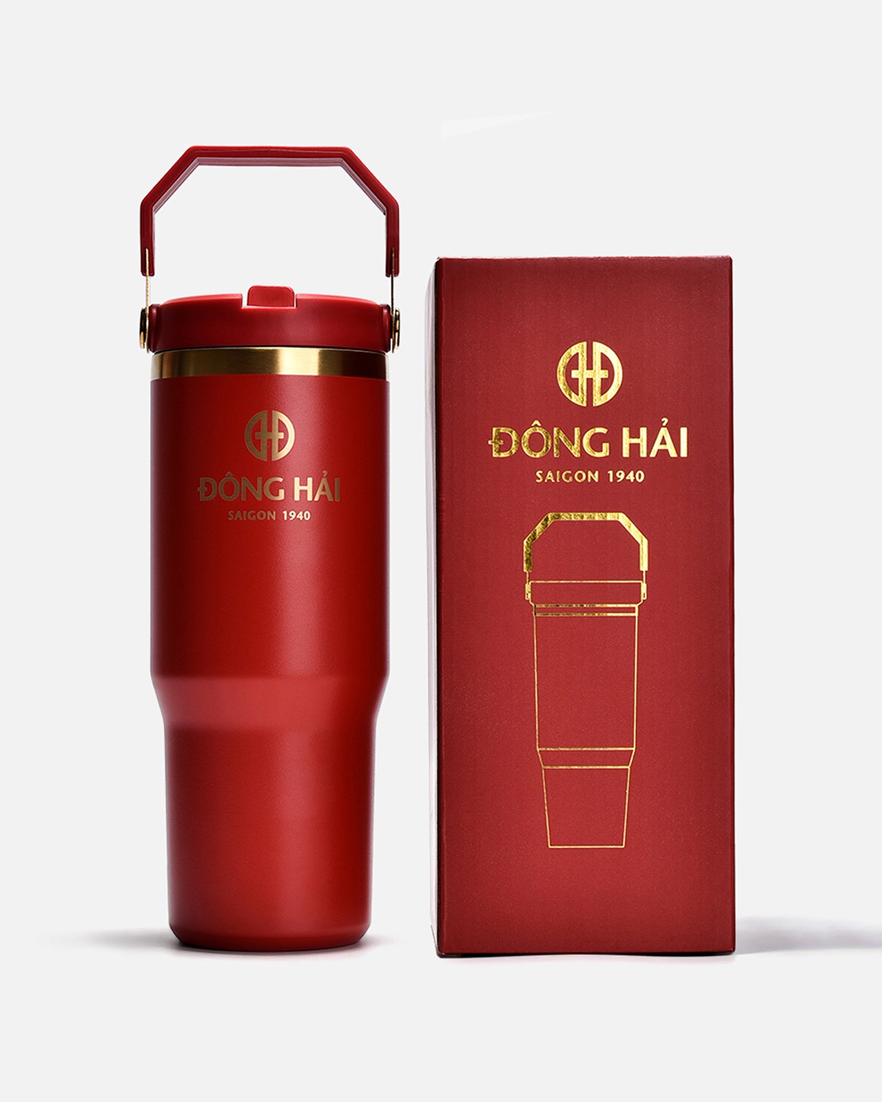 Bình Giữ Nhiệt Ống Hút Gấp Gọn Flip Straw Đông Hải
