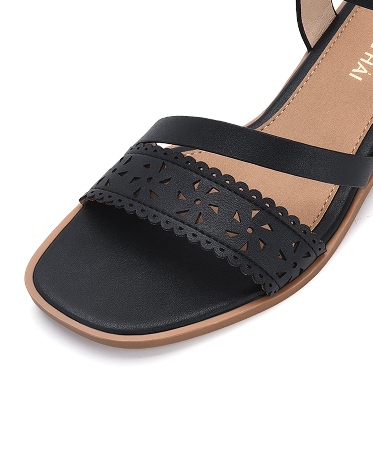 Sandals Nữ Đông Hải 3cm Đế Giả Gỗ-S32B3Đen Color1