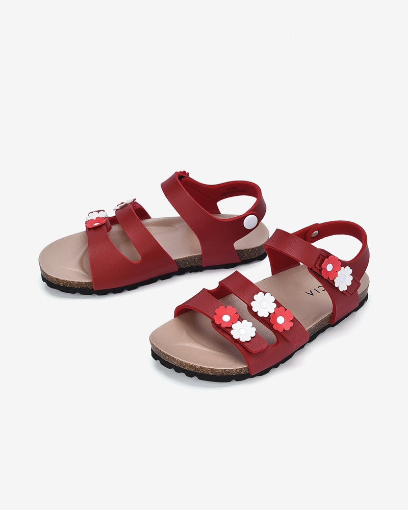 Giày Sandal Trẻ Em Zucia Hoa Nổi Xinh Xắn-STW08Đỏ Color1