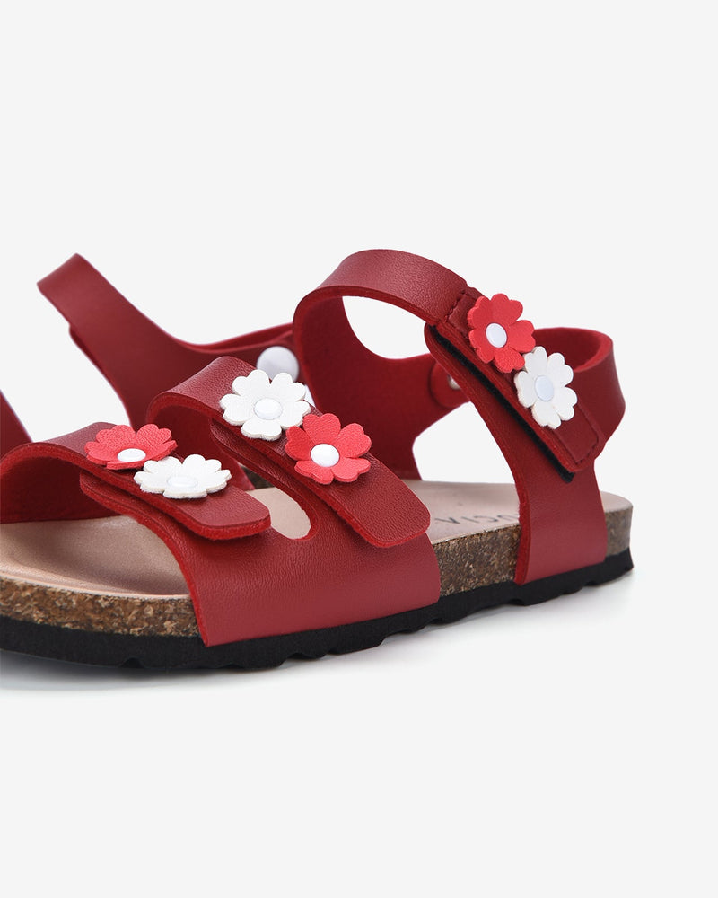 Giày Sandal Trẻ Em Zucia Hoa Nổi Xinh Xắn-STW08Đỏ Color2