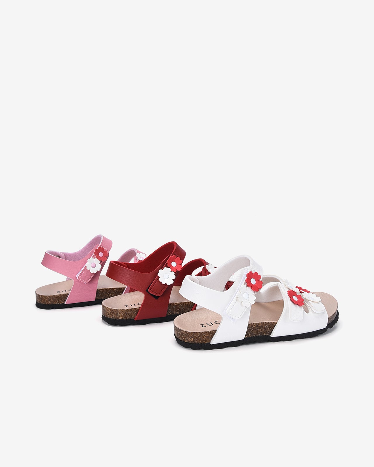 Giày Sandal Trẻ Em Zucia Hoa Nổi Xinh Xắn-STW08Đỏ Color1