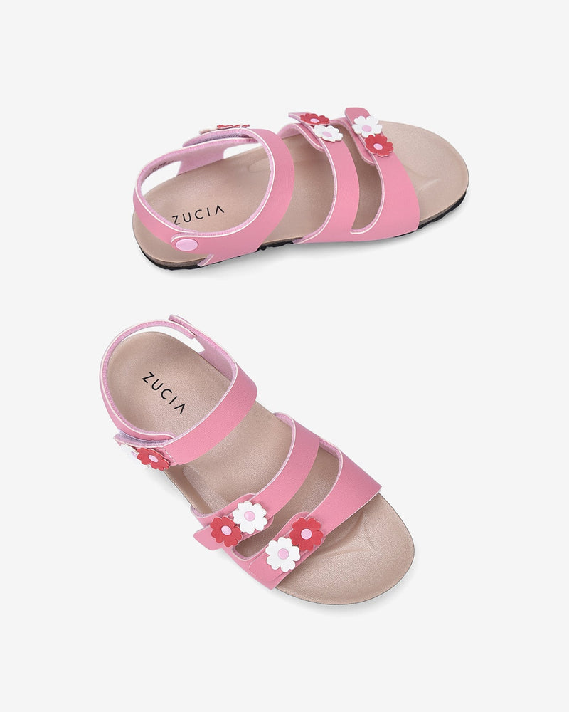 Giày Sandal Trẻ Em Zucia Hoa Nổi Xinh Xắn-STW08Hồng Color1