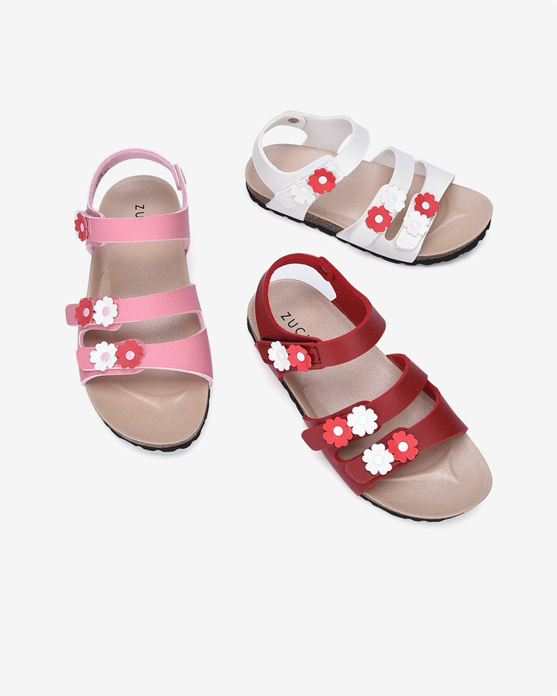 Giày Sandal Trẻ Em Zucia Hoa Nổi Xinh Xắn-STW08Hồng Color3