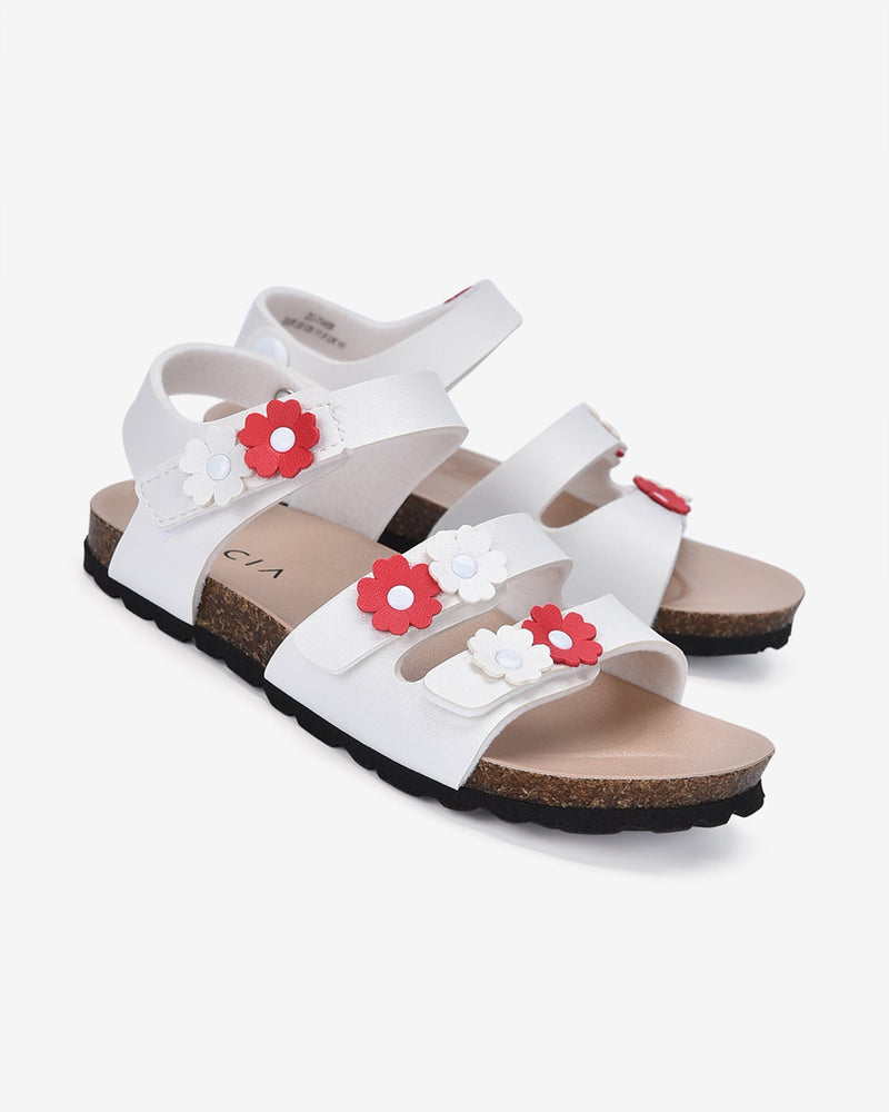 Giày Sandal Trẻ Em Zucia Hoa Nổi Xinh Xắn-STW08Trắng Color1