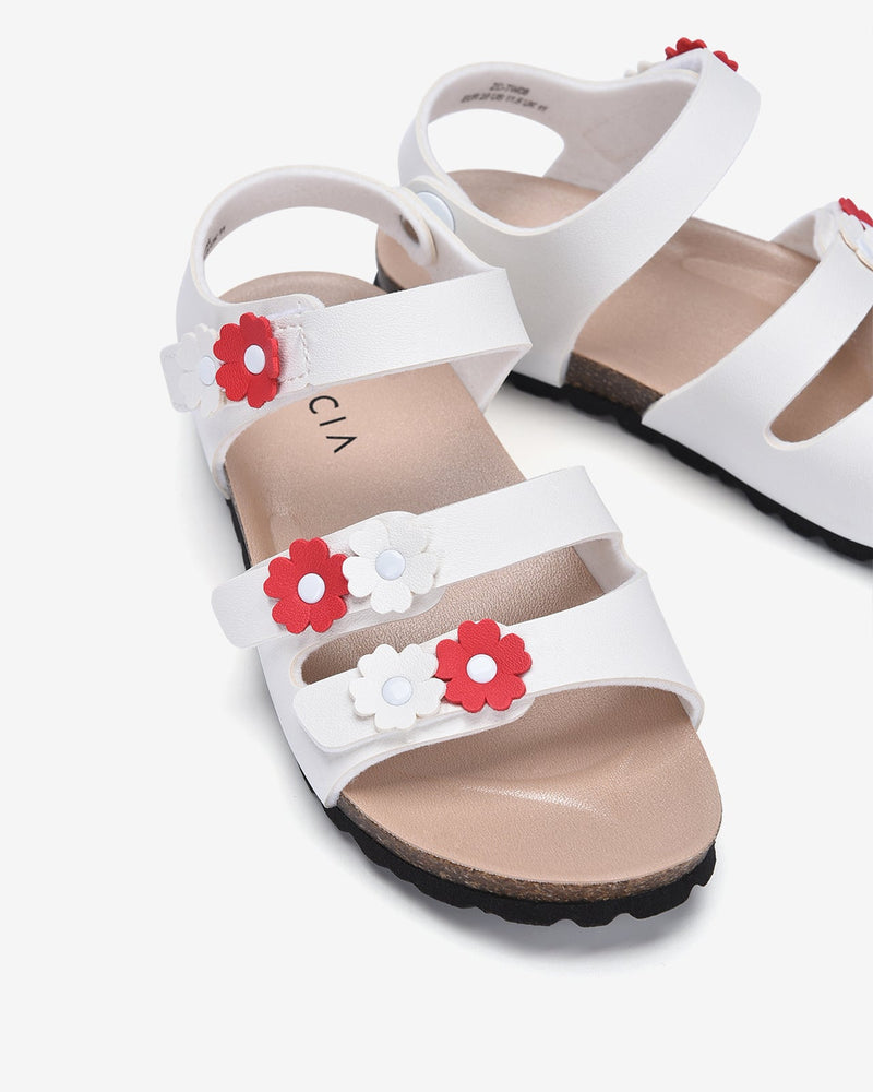 Giày Sandal Trẻ Em Zucia Hoa Nổi Xinh Xắn-STW08Trắng Color3