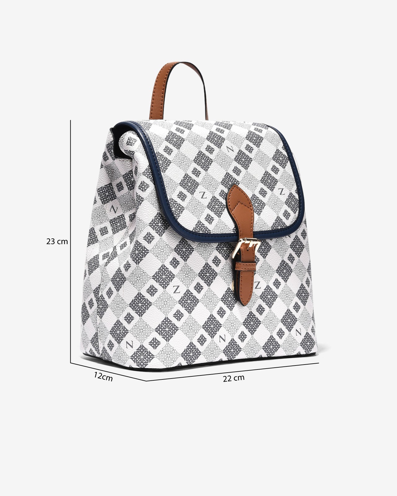 Balo Đeo Vai Phối Da Zuciani Mono La Fleur N07-JYQ3Xanh Color1