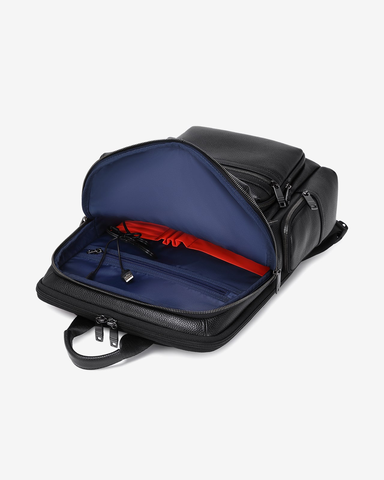 Balo Đeo Vai Lớn Da Cao Cấp Zuciani Timeless Fusion N25-MJ25-Đen Color1