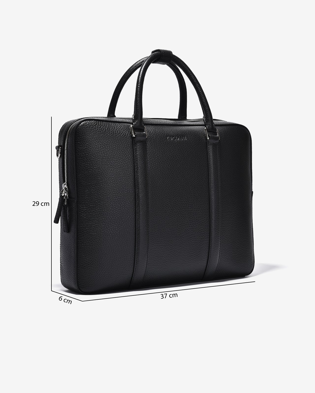 Cặp Nam Xách Tay Da Cao Cấp La Sprezzatura N62-IT62-Đen Color1