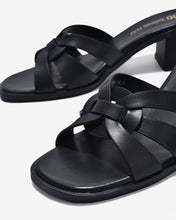 Dép Cao Gót Đông Hải Quai Xoắn Cách Điệu-D32H3-Đen Color1