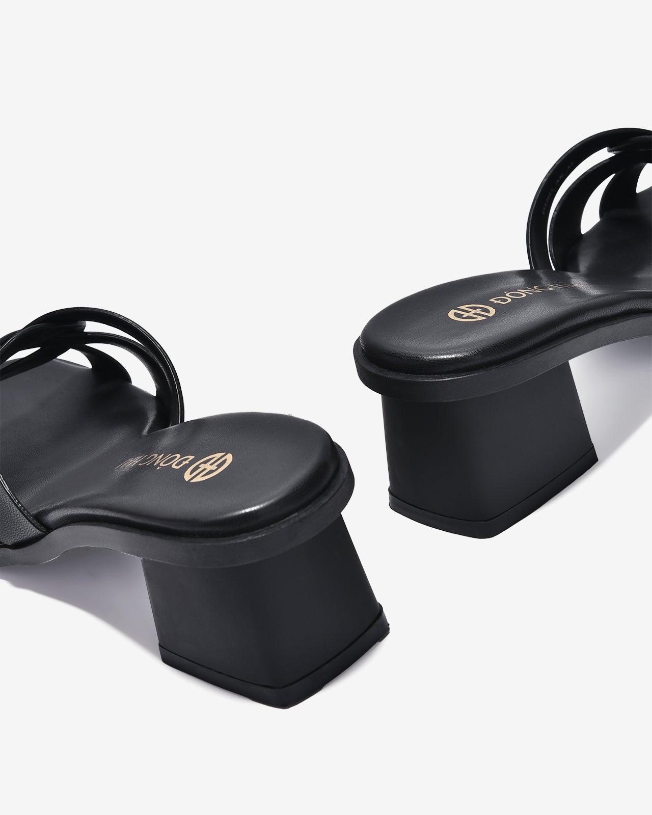 Dép Cao Gót Đông Hải Quai Xoắn Cách Điệu-D32H3Đen Color1